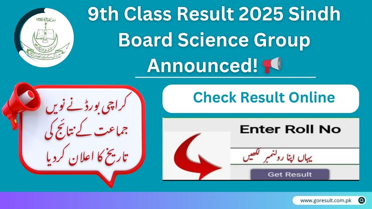 9th Class Result 2025 Sindh Board Science Group
