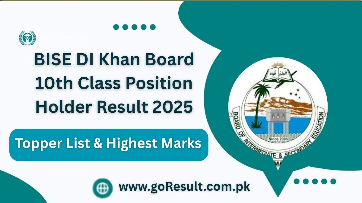 BISE DI Khan Board 10th Class Position Holder Result 2025 – Topper List & Highest Marks