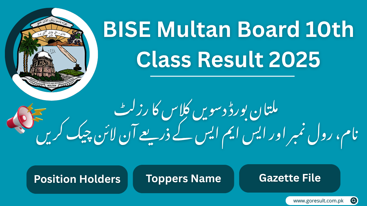 BISE Multan Board 10th Class Result 2025
