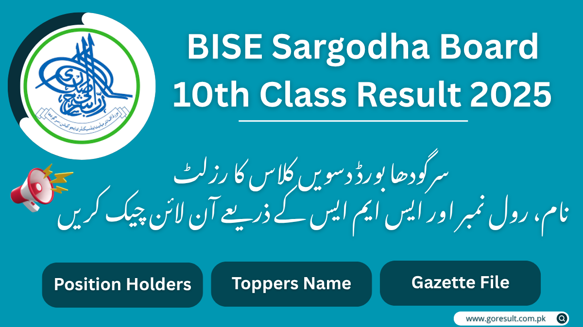 BISE Sargodha 10th Class Result 2025