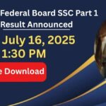 FBISE SSC Part 1 Result Gazette 2025 Download pdf
