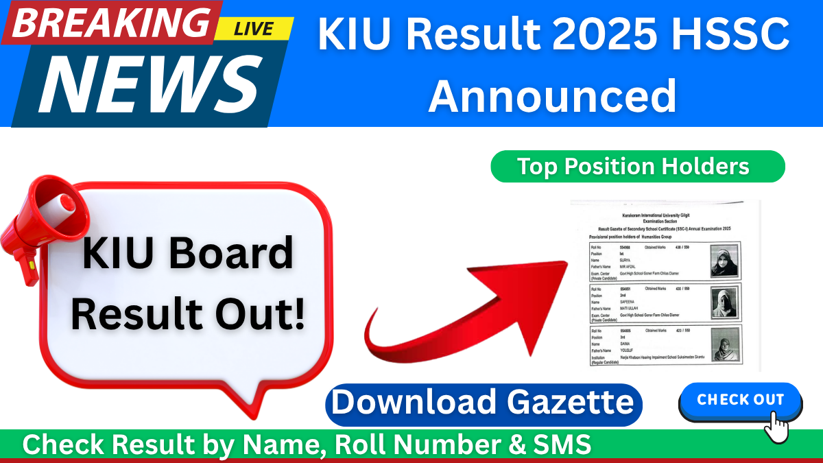 KIU HSSC Result 2025 Announced