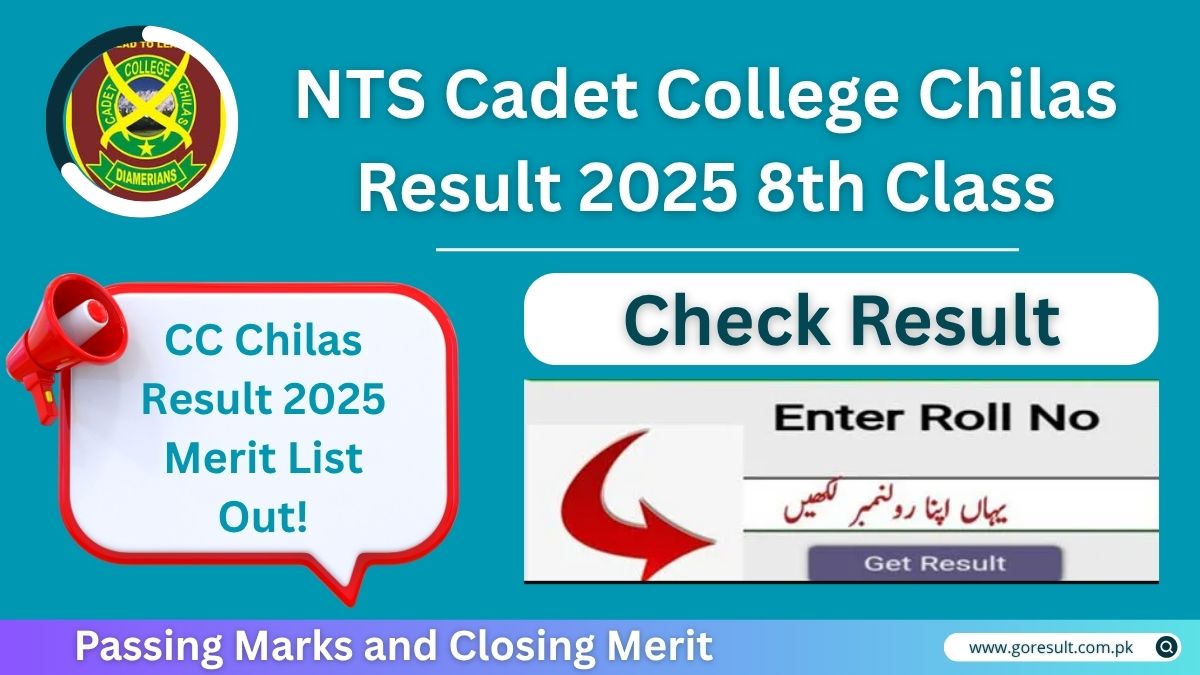 NTS Cadet College Chilas Result 2025 8th Class and 1st Year